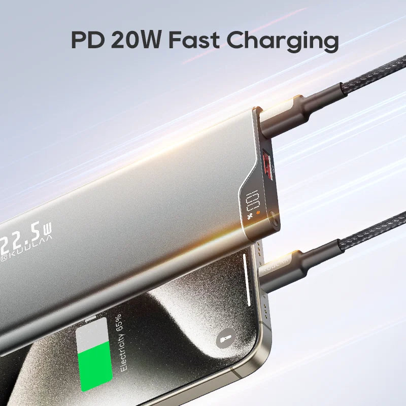 KUULAA Power Bank 10000mAh Portable Charger PowerBank 22.5W Fast Charging External Battery For iPhone17 16 14 Xiaomi poweer bank