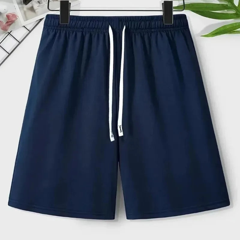 Men's Simple Solid Color Drawstring Belt Shorts, Casual | SAMAG