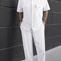 New 2pcs Set Men's Short Sleeve Shirt + Pants Suits for Beach Wear Tracksuit Solid Color Sweatpants Hawaiian - View 3 | SAMAG
