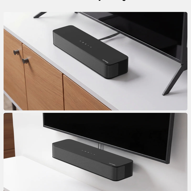 ULTIMEA 120W 2.1ch Compact Soundbar for TV, 3-Inch Built-in Subwoofer, Bluetooth 5.4 TV Sound Bar Speakers