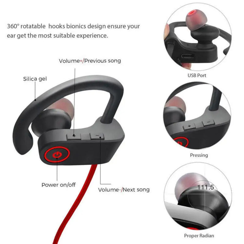 Wireless Earphone Bluetooth 5.0 Quality IPX5 Waterproof Sports Headset Hanging Neck Headphones Earbuds For Student Birthday Gift