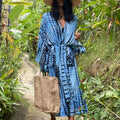 Bikini Cover Up Tie Dye Printed Swimsuit Cape Pareo Bohemian Beach Kimono Dresses Self Belted Bathing Suits Dropshipping