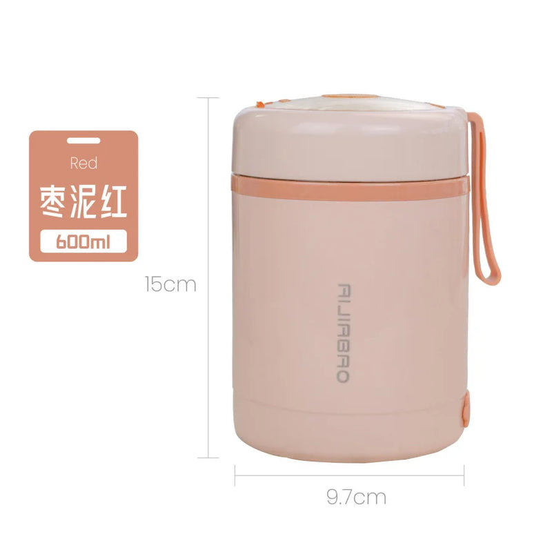 600ML USB Electric Heating Lunch Box Portable Picnic Milk Drink Food Heater Stainless Steel Food Warmer Container 5V 12V 24V