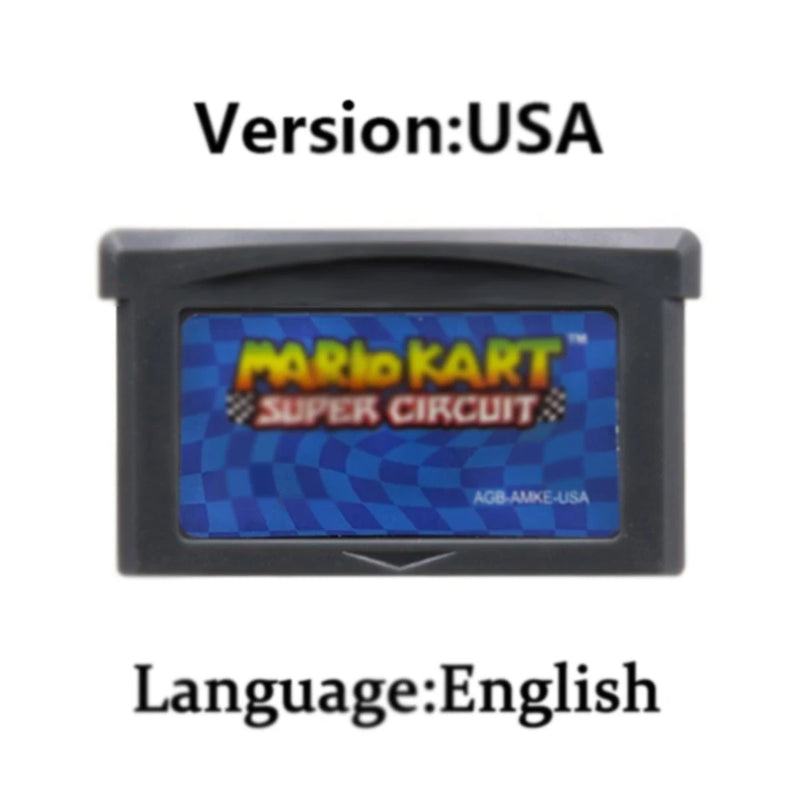 Mario GBA Games cards EUR USA Version GBA Game Cartridge 32 Bit Video Game Console Card Series Super  Wario Land4