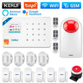 KERUI W181 WIFI GSM Alarm System Kit with Door/Window Sensor for Home Security Support Alexa Tuya Smart APP Remote Control