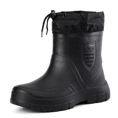 Winter Windproof Cotton Rain Boots Men Warm Light Ankle | SAMAG