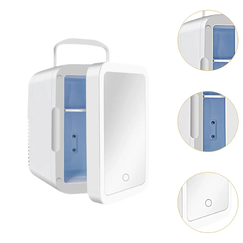 Portable Refrigerator 110V / 12V DC Cooler Portable Small Refrigerator for Food Beauty Makeup Driving Travel Dorm Room