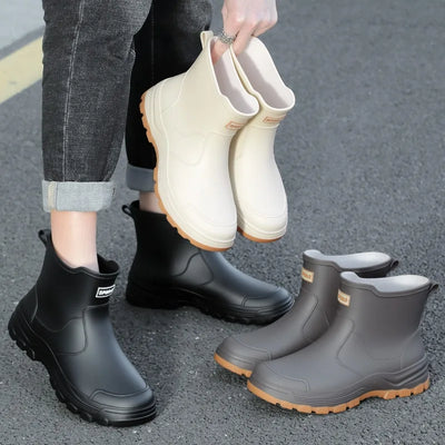 Men's Rain Shoes Non-slip Rubber Boots Fashion Short Tube | SAMAG