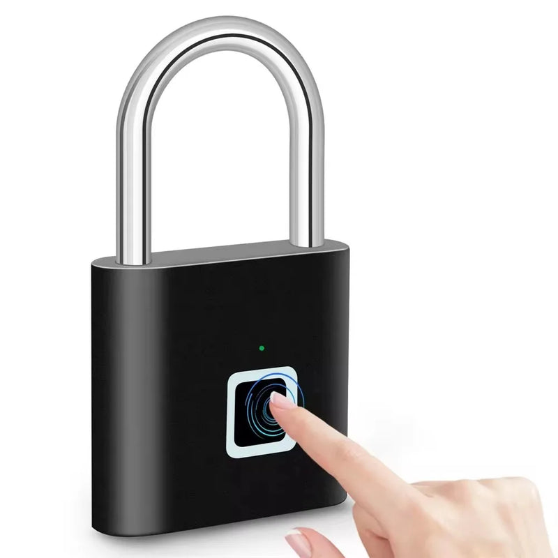 KERUI Fingerprint Lock Keyless USB Charging Smart Padlock Waterproof Door Lock 0.2sec Unlock Portable Anti-theft Padlock Zinc