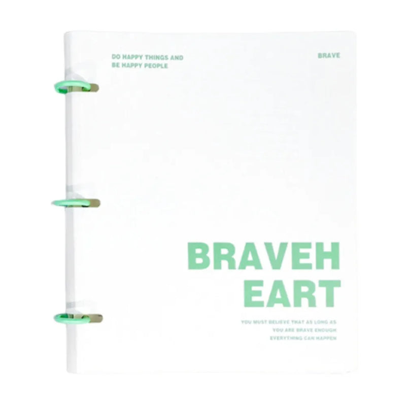 3 Ring Loose-leaf File Folder Waterproof Detachable Notebook Binder Dustproof Thickened 3 Hole Punched Lined Paper Mobile Office