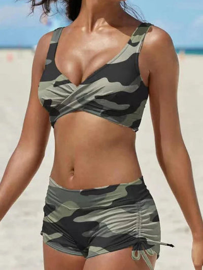 Plus Size Swimwear Women Tankini Swimsuit with Shorts | SAMAG