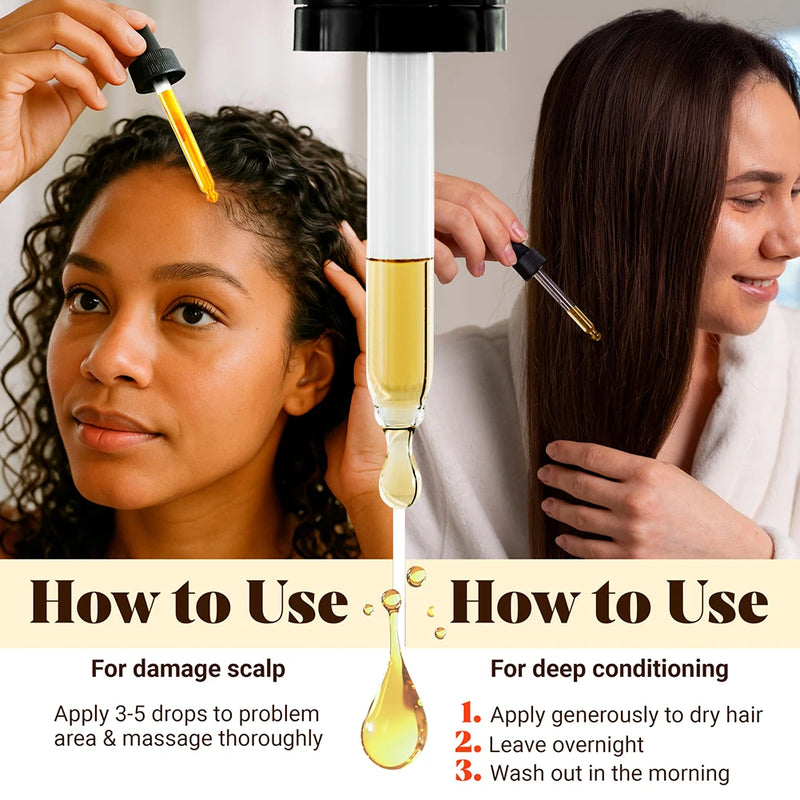 1/2PCs Natural Batana Oil For Hair Growth Enhances Thickness & Shine, Reduces Breakage and Hair Loss, Nourishment For All Types