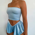 Europe and the United States explosive summer hot selling new women's low-waist loose casual hem short culottes