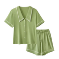 SUJIIN Womens Pajamas Sets 2 Piece Short Sleeve Lounge Set Woman Modal Cooling Embroidery Thin  Pajamas 2026 Summer SH004
