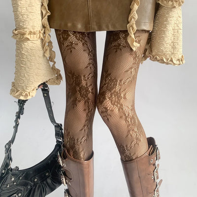 Tights Women Sexy Lace Floral Thigh High Stockings | SAMAG