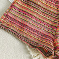 Sexy Knitted Striped Halter Tie Bikinis Sets Three Pieces | SAMAG