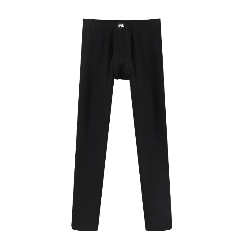 Modal autumn and winter men's fleece thickened slim-fitting cotton pants youth single-piece leggings, long johns, thermal pants