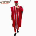 African Men Clothing Agbada Robe Dashiki Shirts Ankara Pants Tribal Hat Wedding Evening Outfits 4 Pieces - View 16 | SAMAG