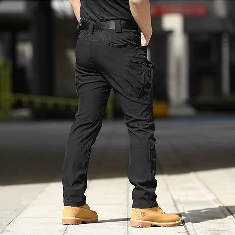 Cargo Pants Hiking Men Outdoor Waterproof Multi-pocket Tactical Trousers Camping Spring Autumn Combat Rip-Stop Work Pant