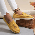 New Lefu Shoes Women's Soft Leather Retro Lazy Man Step on Thick Sole Flat Bottom Comfortable Single Shoe Shoes for Women