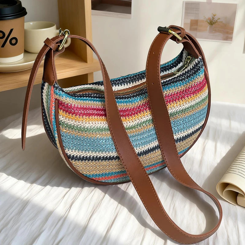 2026 Classic Women Single Shoulder Crossbody Handbag Lightweight Large Capacity Daily Bag Weaving Dumpling Buns