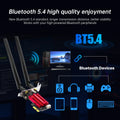 Fenvi Dual Band WiFi 6 AX900 Bluetooth 5.4 PCI - Express Wireless Adapter 8cm Low Bracke Network Card for - Visuel 4 | SAMAG