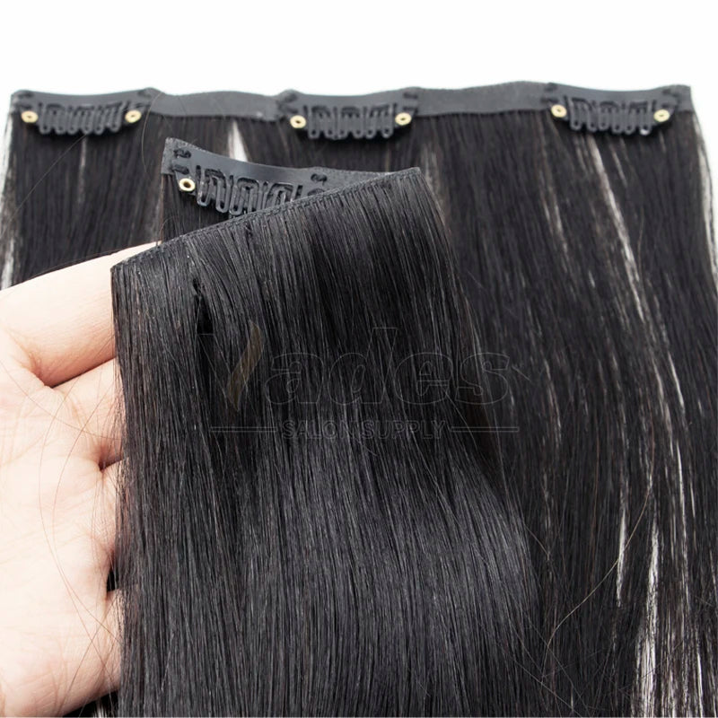Clip in Hair Extensions 100% Real Human Hair, 12-24Inch 100-120g Clip in Extensions for Women, Invisible Straight Hair