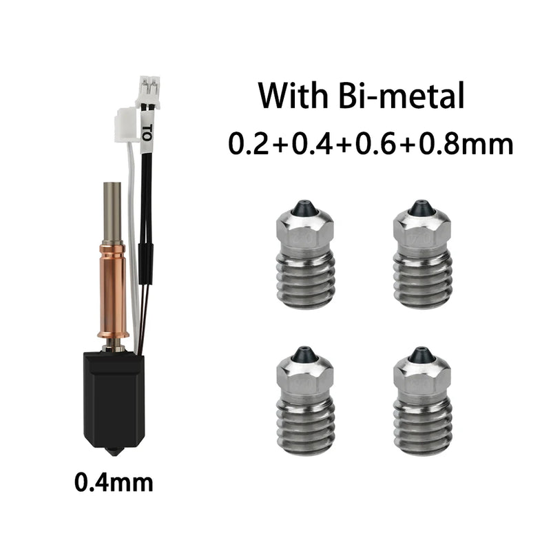 For Anycubic Kobra 3 V2/Kobra 3 V2 Combo Hotend Kit New Upgrade Hotend Ceramic Hotend 3D Printer Brass Hardened Steel Nozzle
