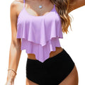 Women's Tankini Swimsuits Ruffled Tank Top Tummy Control | SAMAG