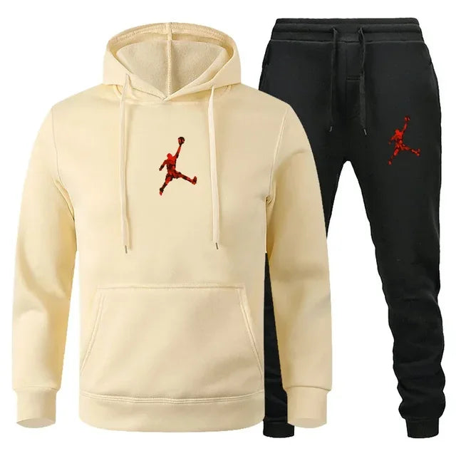 Autumn_Winter Men's jogging Fitness sportswear Set_ Fashionable long - sleeved sweatshirt + casual pants 2 - View 25 | SAMAG