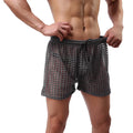 WOXUAN Men's Hollow Boxers New Fashion Loose Sexy Mesh Hollow Pants Comfortable Breathable Sexy Mesh Pants Quick Dry Underwear