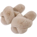 Shevalues Fashion Fluffy Home Slippers For Women Winter Indoor Open Toe Furry Cotton Shoes New Casual Furry Cozy Soft Slippers
