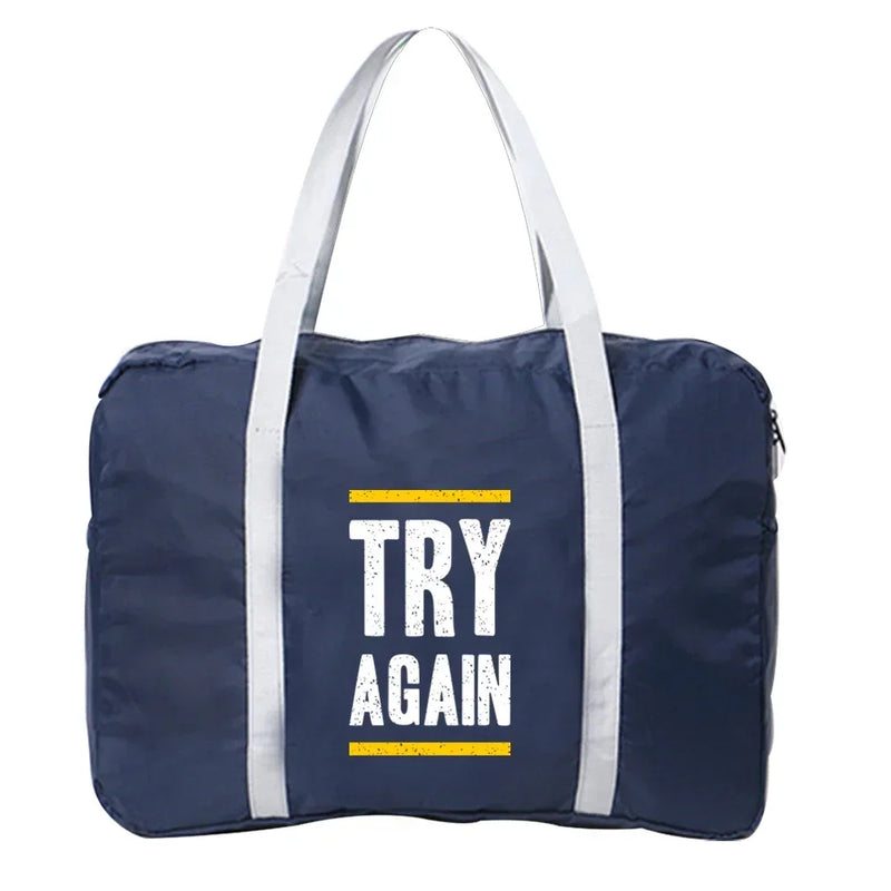 Boston Bag Travel Bag Unisex Foldable Bag Organizers Large Capacity  Portable Phrase Printed Luggage Bags Travel Accessories
