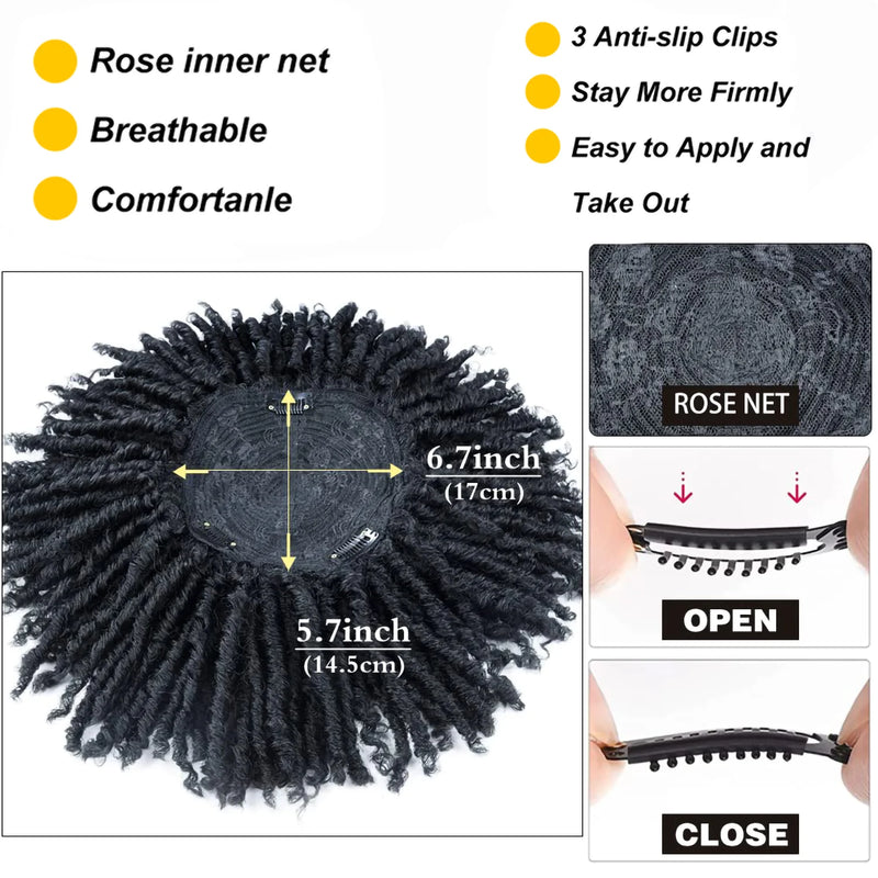 Synthetic Dreadlock Braided Half Wig Black Brown Blonde Grey Soft Faux Locs Natural Style Cosplay Costume Party Daily Anime Wigs