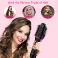 4 In 1  Hot-Air Hair Brushes Women Hair Dryer Brush Hair Dryer Straightener Curler Massager Rapid Warming One Step Volumizer