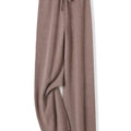 100% Merino Wool Pants Women Autumn Winter Casual Wide Leg Trousers Middle Seam Style Knitted Cashmere Soft Lace-up Trendy Pants