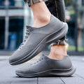 Men Rain Boots Low-Top Waterproof Shoes Fashion Non-Slip Work Boots Slip on Soft Sole Fishing Shoes Unisex Outdoor Rubber Shoes
