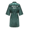 Wedding Party Team Bride Robe With White Letters Kimono | SAMAG