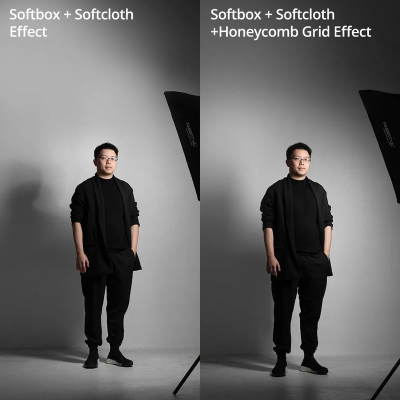 AMBITFUL 22x90cm 9"x 35" 30x120cm 12"x47" 35x160cm 14"x63" Rectangle Strip Softbox Honeycomb Grid (Does not include softbox)