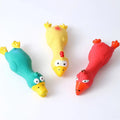 Cute Dog Squeak Toy Latex Chicken Shape Durable Chew for Small-Medium Breeds Interactive Pet Supplies