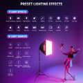 NEEWER RGB Softbox Lighting Kit With App Control & 9 Effect Modes, 2 Pack 26W FCC/IC/UL Certified LED Bulbs CRI93+ TLCI98+,