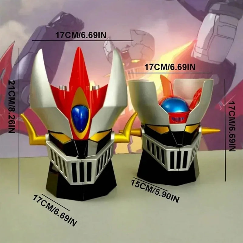 Cartoon Anime Mug Japanese Anime MAZINGER Z Transformation Robot Coffee Mugs 304 Stainless Steel Cup Unique Decorative Water Cup