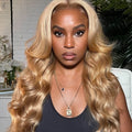 12A Human Crochet Hair Body Wave Bundles Human Hair For Women Knotless Pre-Separated #27 Honey Blonde Feather Crochet Human Hair