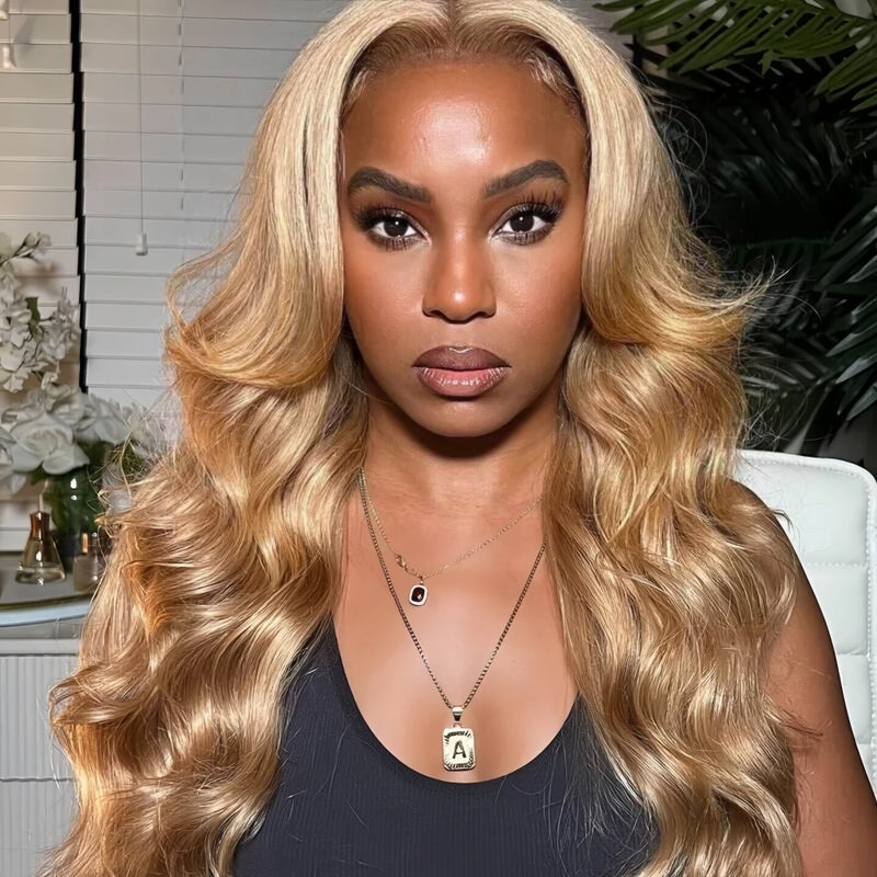 12A Human Crochet Hair Body Wave Bundles Human Hair For Women Knotless Pre-Separated #27 Honey Blonde Feather Crochet Human Hair