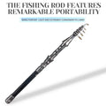 DEUKIO Fishing Rod and Reel Combo Telescopic Fishing Rod Spinning Reel Max Drag 8Kg for Saltwater Freshwater Beach Fishing