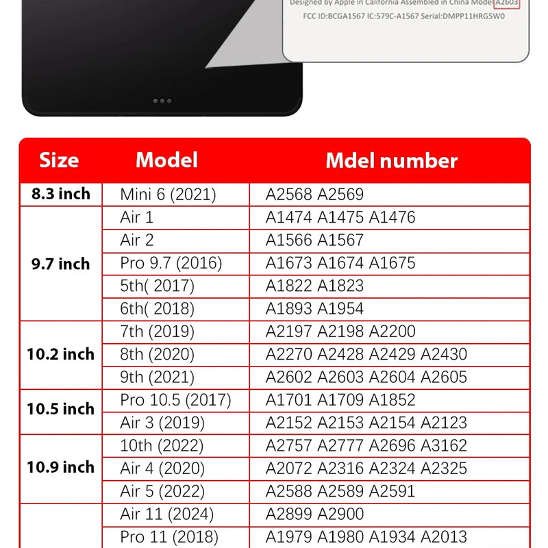 For 2025 iPad Air 11 Case iPad 10th Generation  11th A16  9th Mini6 7 13in iPad Pro11 4 5 10.9in 12.9 M2 M3 M4 M5 Holder Case