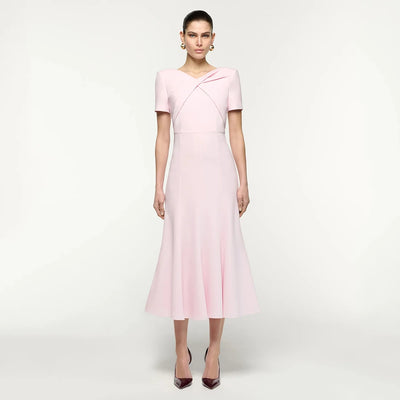 Customized Mermaid Cocktail Dress Pink O Neck Short | SAMAG