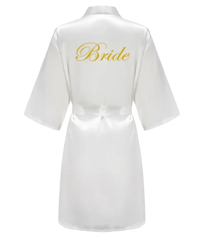 Satin Silk Robes Plus Size Wedding Bathrobe Bride | SAMAG