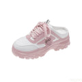 Baotou Half Slippers for Women's Spring New Style No Back Heel Thick soled Shoes Simple Casual Comfortable Single Shoes
