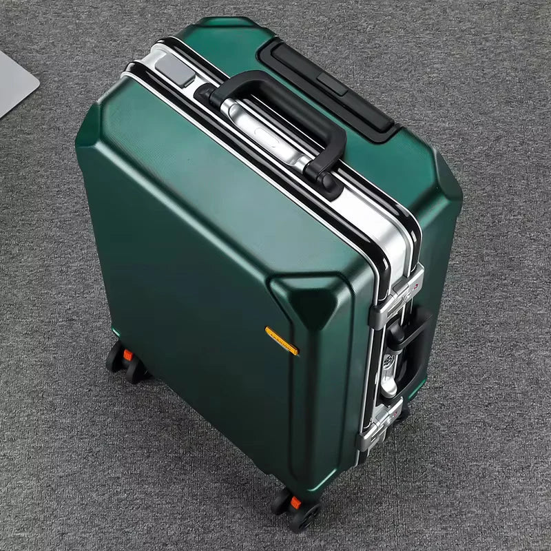 COLENARA Cabin Suitcase Men's Business Boarding Box Women's Aluminum Frame Trolley Case 20"22"24"26 Inch Large Capacity Luggage